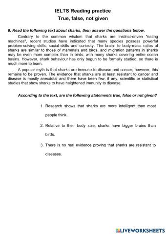 True-False-Not Given 9