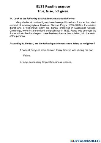 True-False-Not Given 14