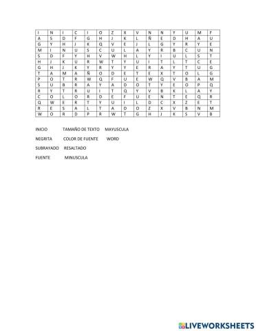 Sopa de letras word inicio