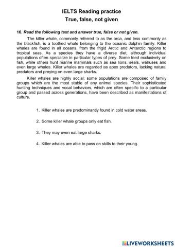 True-False-Not Given 16