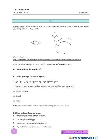 Pronunciation of a: and ʌ