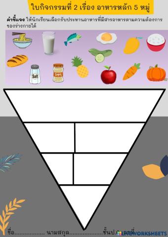 อาหารหลัก 5 หมู่