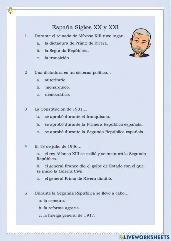 España Siglos XX XXI