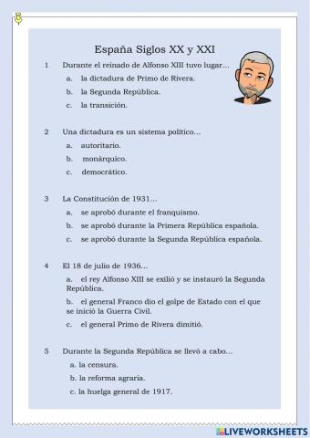 España Siglos XX XXI