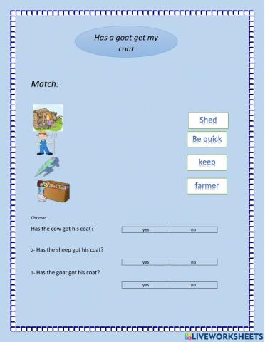 Has a goat got my coat