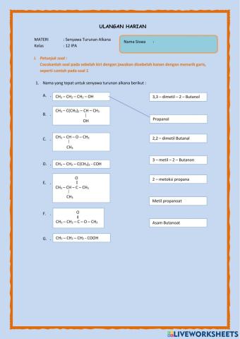 UH Senyawa Turunan Alkana