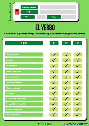 4º ud7 el verbo lengua