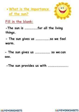 Importance of the sun