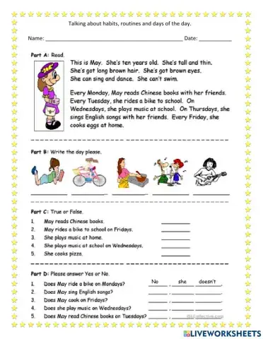 Unit 3 Let's go Simple present Review