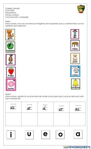 Evaluación Comunicación y Lenguaje Primera Unidad
