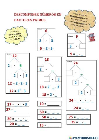Descomponer en factores primos