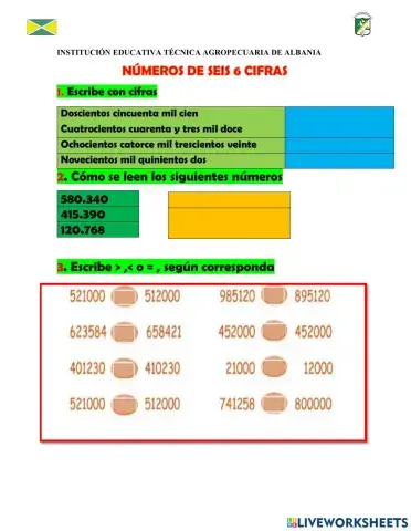 Números de 6 cifras