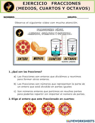 Medios, cuartos y octavo