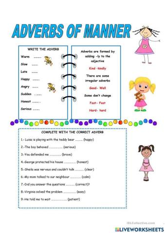 Adverbs of manner