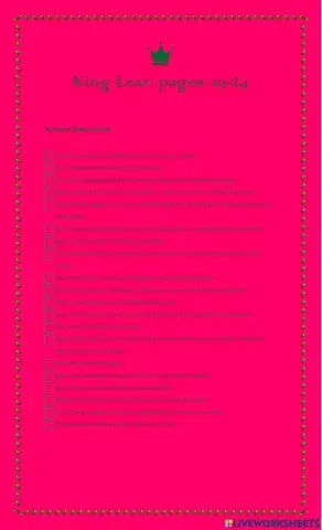 King Lear: pages 19-24