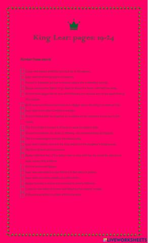 King Lear: pages 19-24