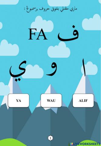 Jawi : Bentuk Huruf Bersambung : 20. Fa (2022)