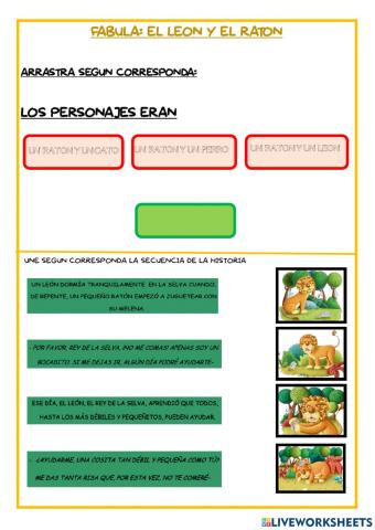 Fabula el leon y el raton