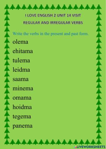 I LOVE ENGLISH 2 Unit 14  VISIT