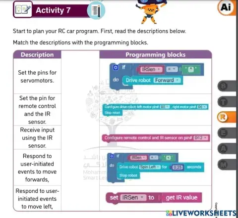 Activity 7 ( RC Car program)