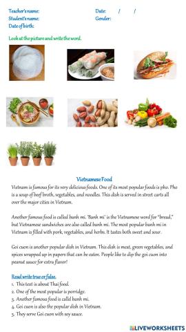 Vietnamese Food