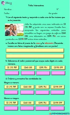 Números naturales hasta la centena de millar
