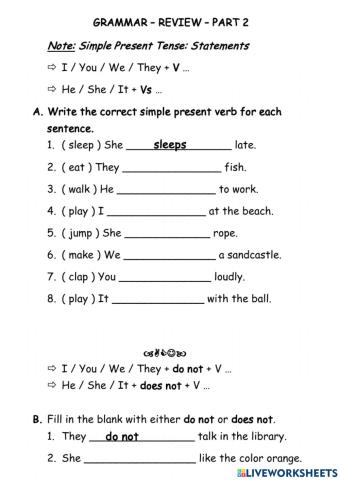 Grammar 1 review mid2 part 2