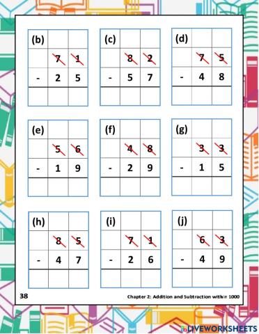 4 WB p38 Subtraction with Regrouping Tens and Ones