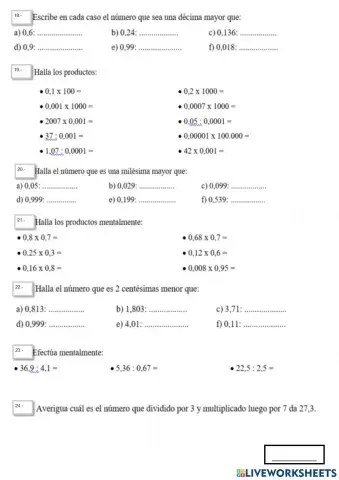 Números decimales 4