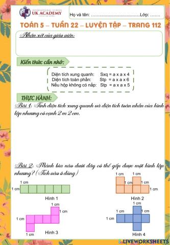 Toán 5 - Luyện tập - Trang 112