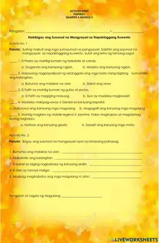 Nabibigay ang Susunod na Mangyayari sa Napakinggang Kuwento