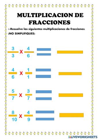 Multiplicación De Fracciones