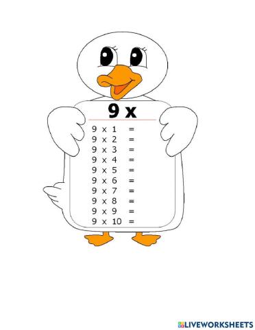 Times table 9