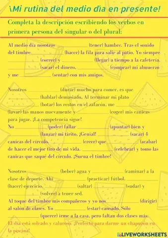 Mi rutina del medio día