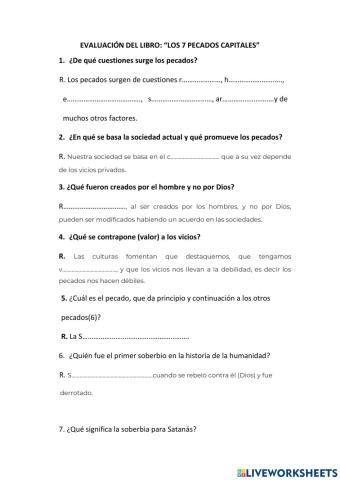 Los 7 pecados capitales