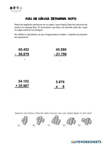Full de càlcul 16 (PI)