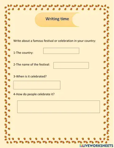 Writing ( festivals celebration)