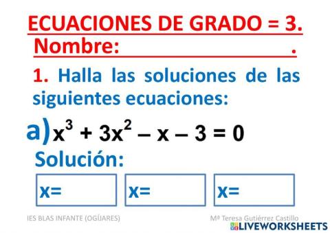 5.6. ECUACIONES DE TERCER GRADO (live)