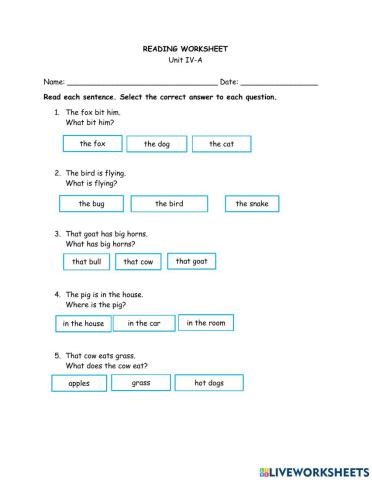 READING UNIT lV-A