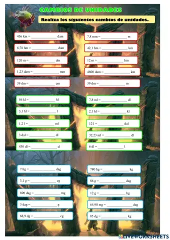 Mate-t6-cambios de unidades simples