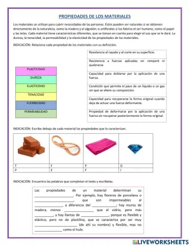 Propiedades de lo smateriales