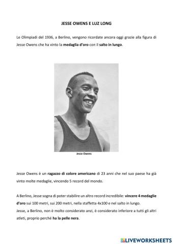 Jesse Owens e Luz Long