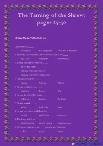 The Taming of the Shrew: pages 25-30