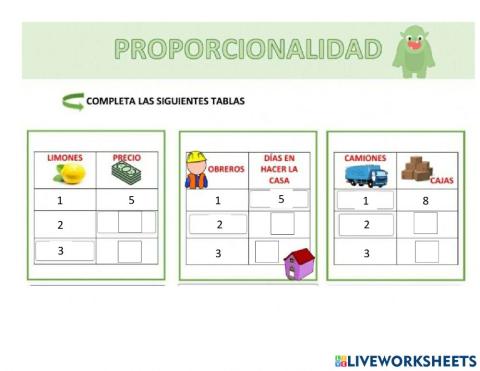 Proporcionalidad directa