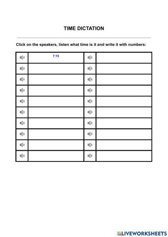 Time dictation 1a