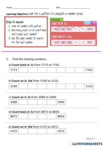 Number pattern part 2