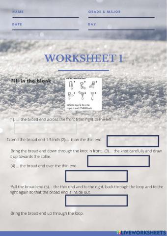 EXERCISE 1 FOR PROCEDURE TEXT