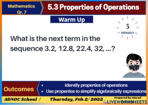 Properties of Operations