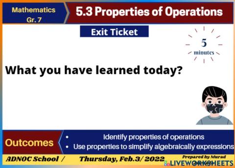 Properties of Operations