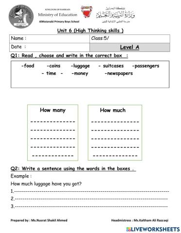 Countable and uncountable